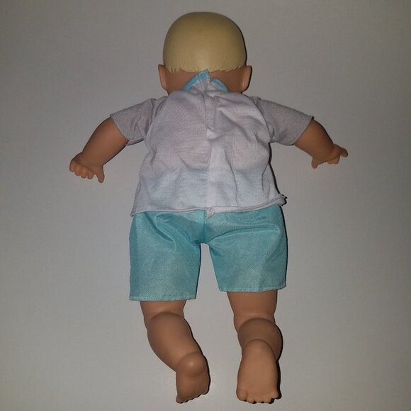 Perfectly Cute My Sweet Baby 14" Boy Baby Doll Blonde Hair Brown Eyes Outfit - Picture 6 of 10